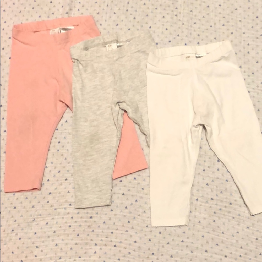 H&M Set of 3 Baby Girl Leggings 9-12M